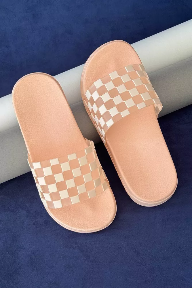 Купить Шлепанцы женские, цвет персиковый, 243R5030-3 - Фото №2