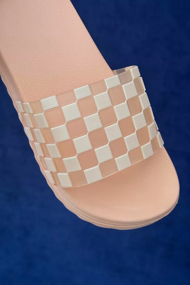 Купить Шлепанцы женские, цвет персиковый, 243R5030-3 - Фото №3
