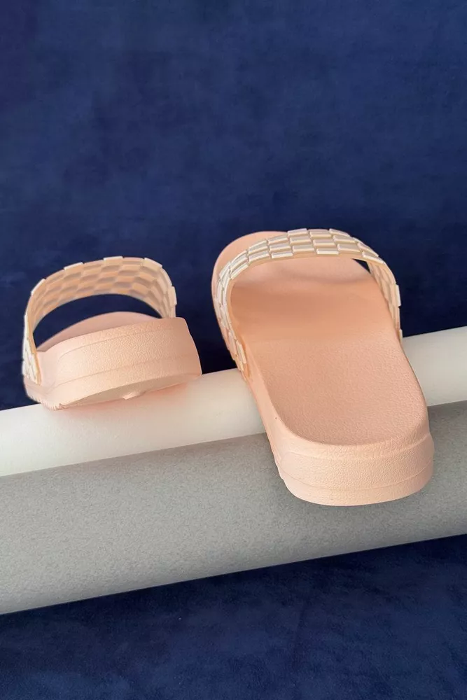 Купить Шлепанцы женские, цвет персиковый, 243R5030-3 - Фото №4