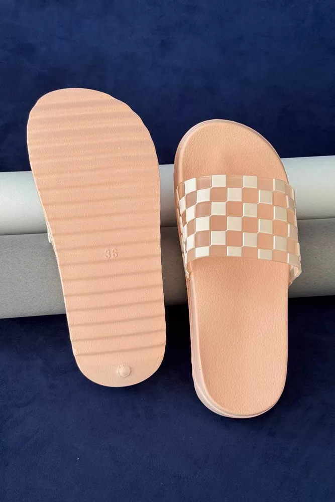 Купить Шлепанцы женские, цвет персиковый, 243R5030-3 - Фото №5