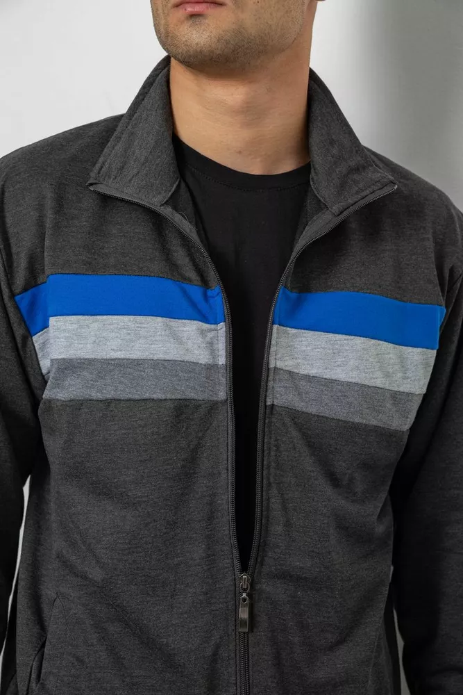 Купити Спортивний костюм чоловічий двонитка, колір темно-сірий, 244RY-951 - Фото №5