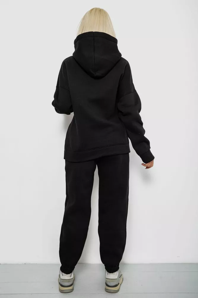 Купить Спортивный костюм женский на флисе, цвет черный, 247R2012 - Фото №4