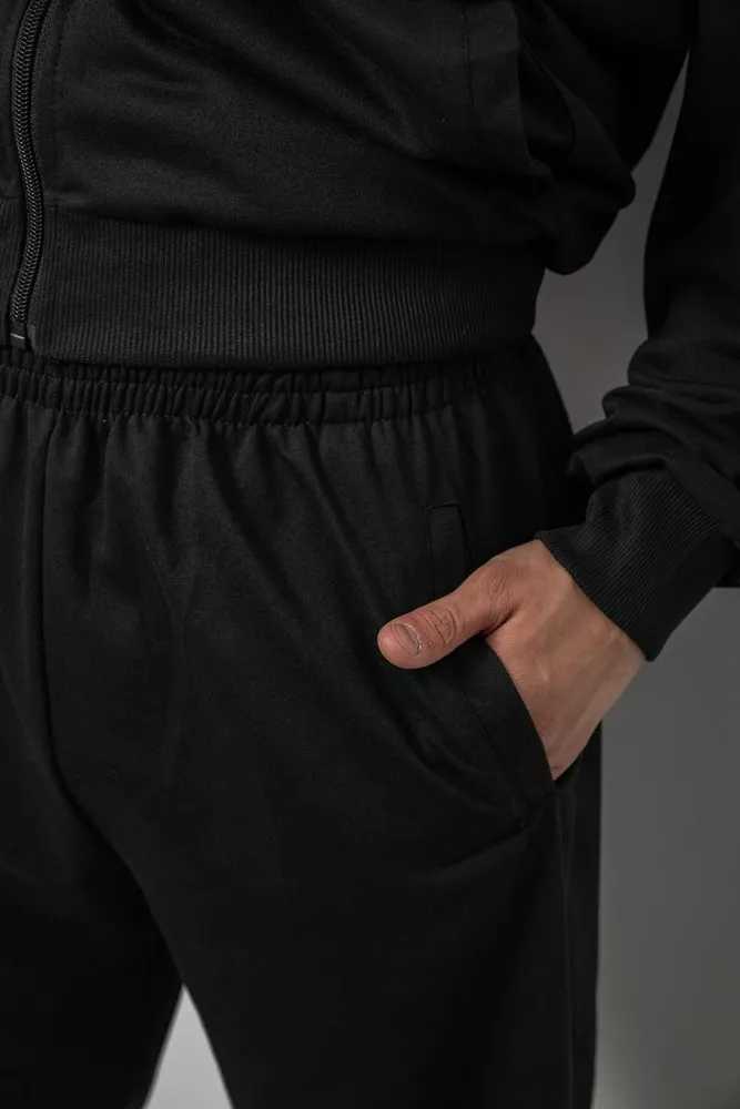 Купить Спортивный костюм мужской двухнитка, цвет черный, 244RY-951 - Фото №6