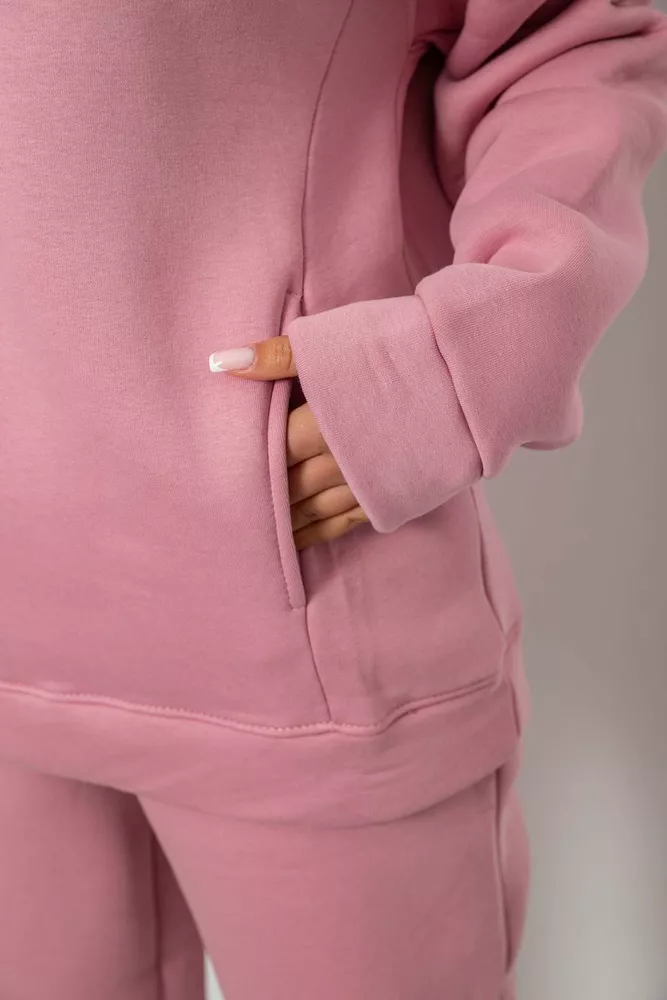 Купить Спортивный костюм женский на флисе, цвет пудровый, 247R2012 - Фото №5