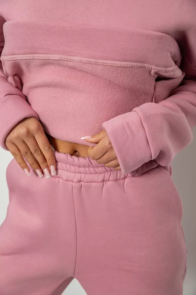Купить Спортивный костюм женский на флисе, цвет пудровый, 247R2012 - Фото №6