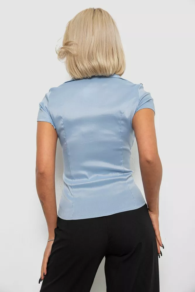 Купить Рубашка классическая в полоску  -уценка, цвет голубой, 230R667-U-95 оптом - Фото №4