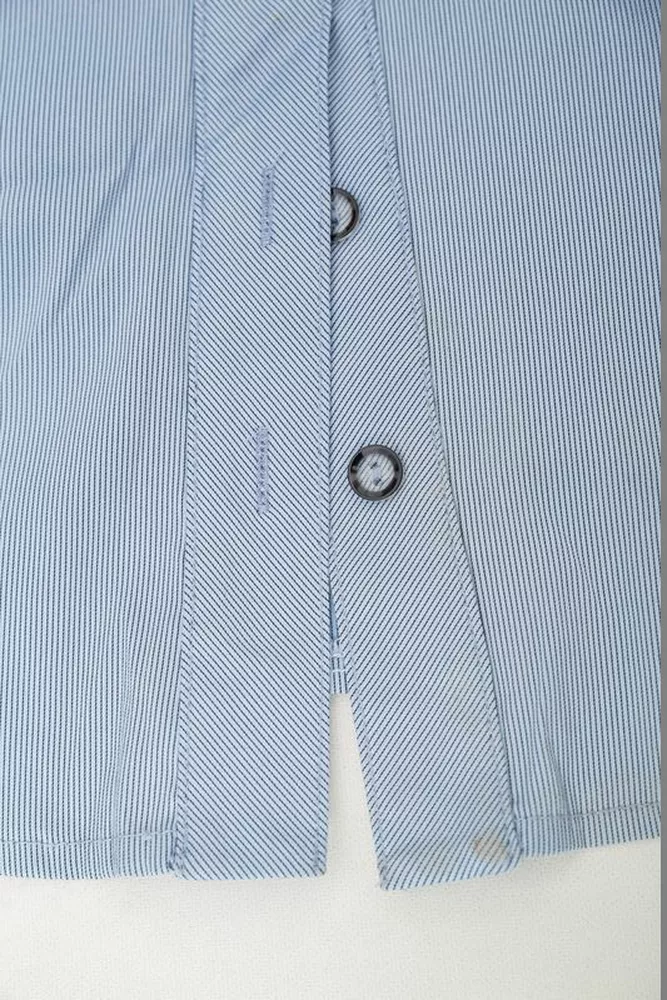 Купить Рубашка классическая в полоску  -уценка, цвет голубой, 230R667-U-95 оптом - Фото №6