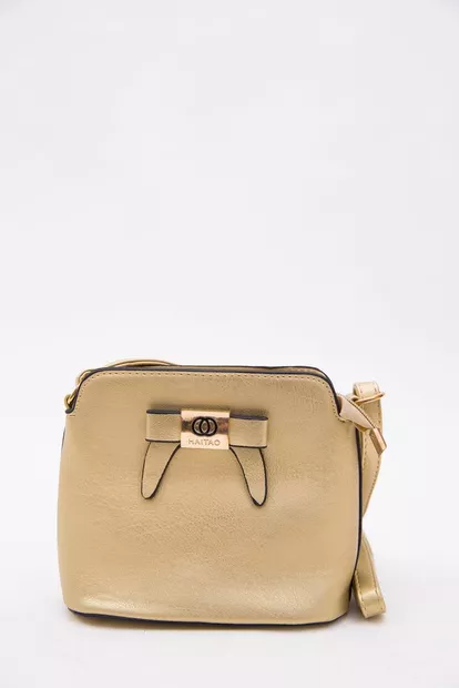 Сумка-клатч из кожзама, золотистого цвета, 167RA-805