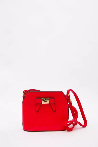 Сумка-клатч из кожзама, красного цвета, 167RA-805