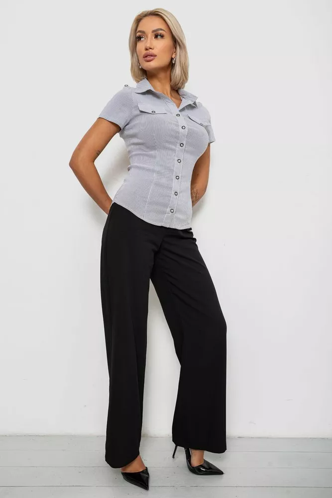 Купить Рубашка классическая в полоску  -уценка, цвет светло-серый, 230R667-U-93 - Фото №2