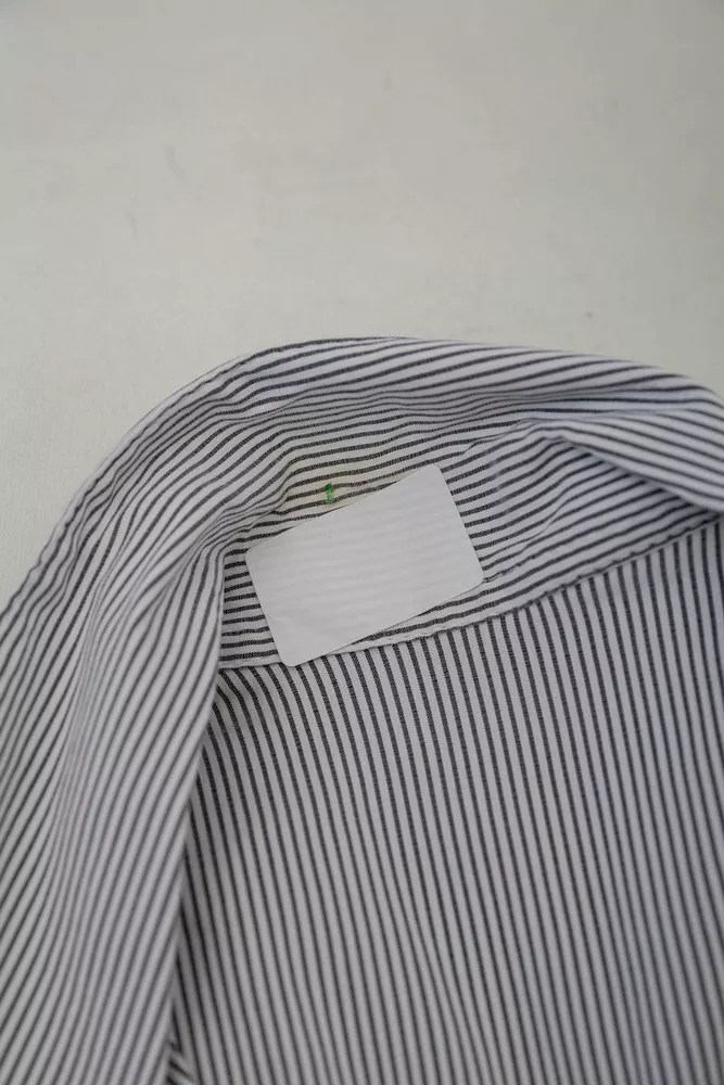 Купить Рубашка классическая в полоску  -уценка, цвет светло-серый, 230R667-U-93 - Фото №6