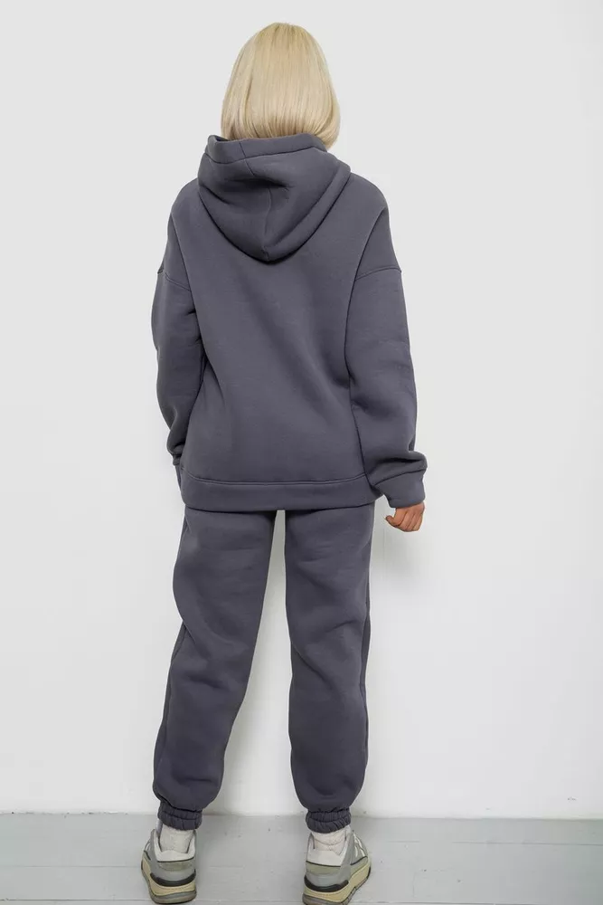 Купить Спортивный костюм женский на флисе, цвет серый, 247R2012 - Фото №4