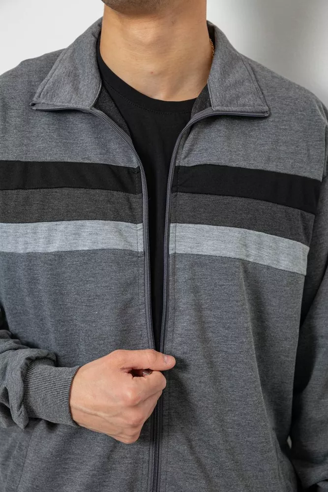 Купить Спортивный костюм мужской двухнитка, цвет серый, 244RY-951 - Фото №5