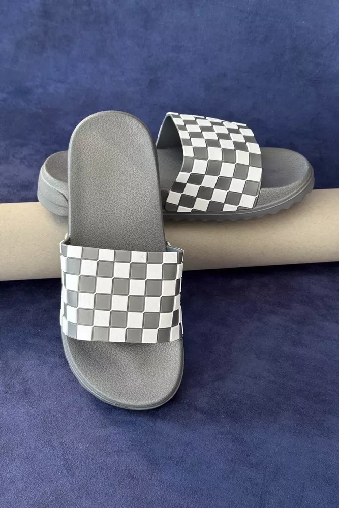 Купити Шльопанці жіночі, колір сірий, 243R5030-3 - Фото №2