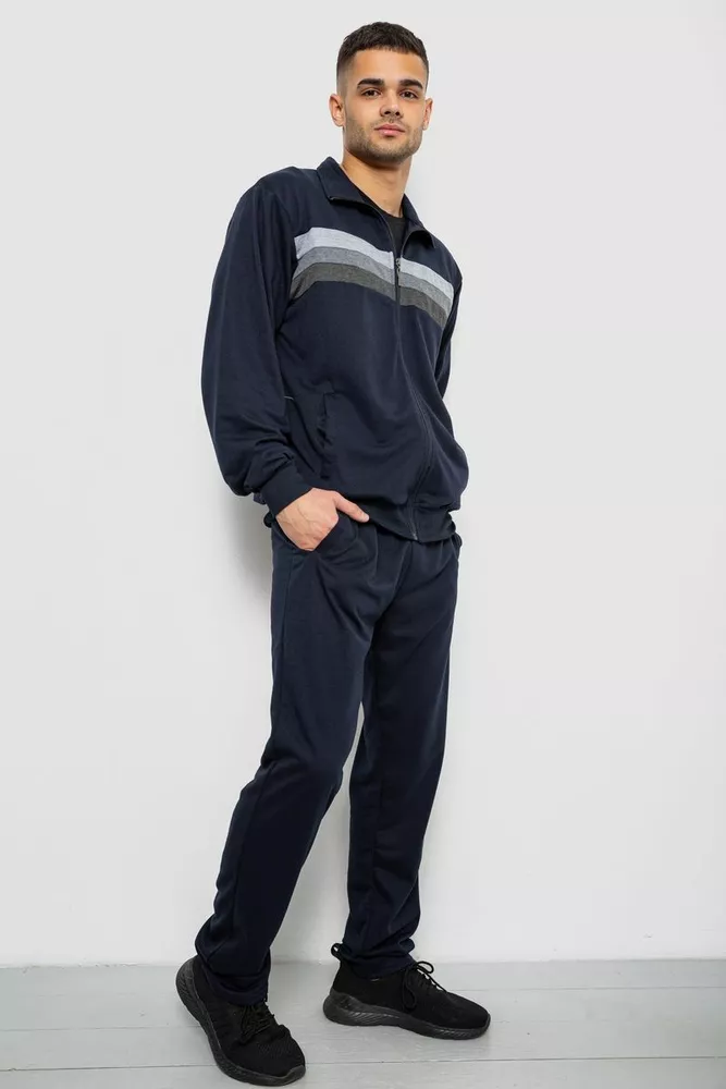 Купить Спортивный костюм мужской двухнитка, цвет синий, 244RY-951 - Фото №3