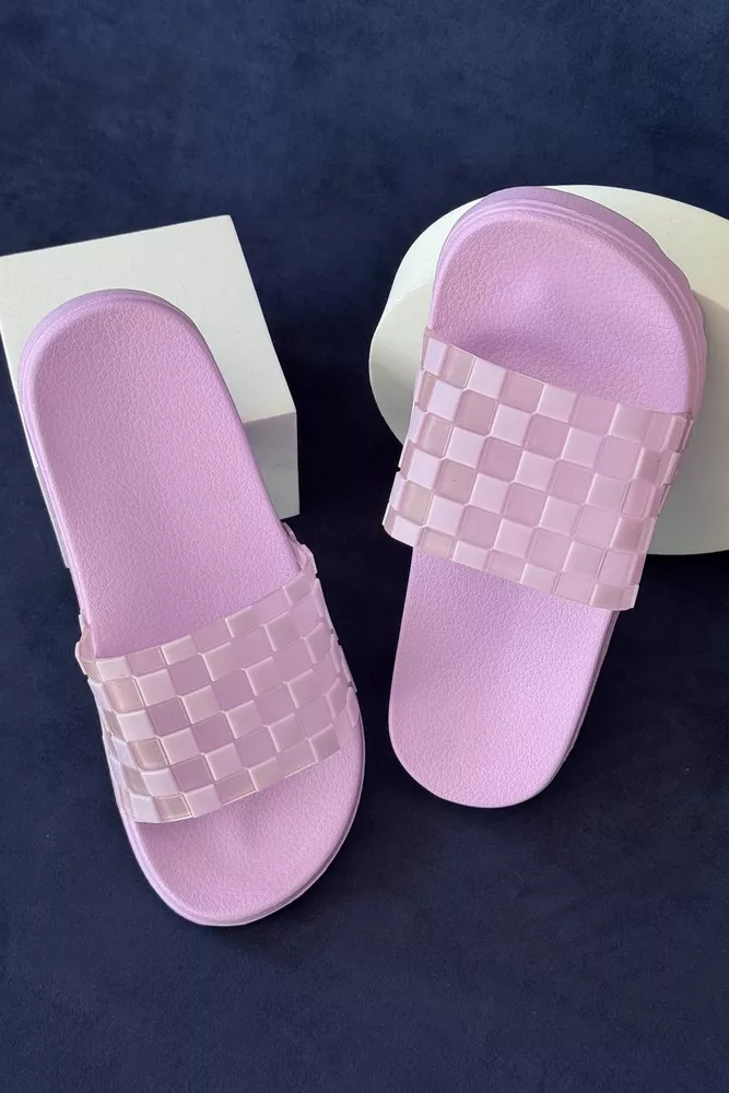 Купить Шлепанцы женские, цвет сиреневый, 243R5030-3 - Фото №3