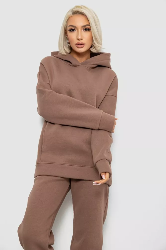 Купить Спортивный костюм женский на флисе, цвет мокко, 247R2012 - Фото №2
