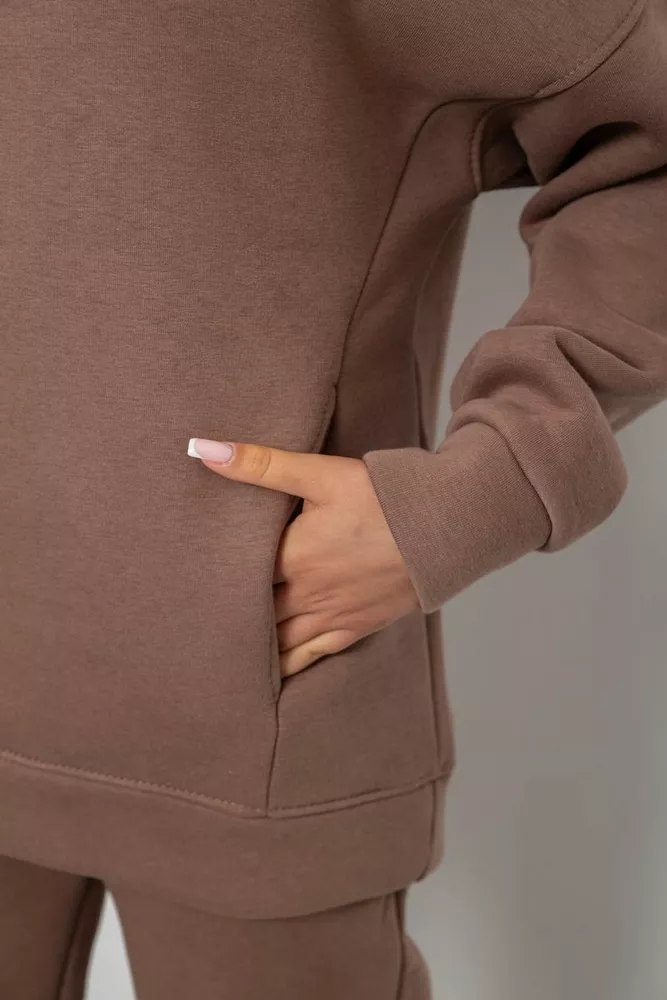 Купить Спортивный костюм женский на флисе, цвет мокко, 247R2012 - Фото №5