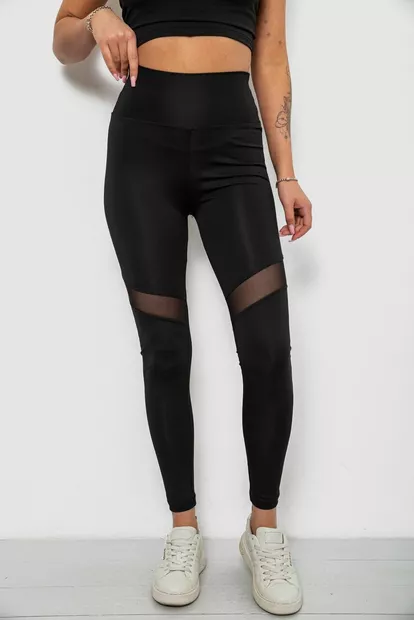 Лосини жіночі однотонні, колір чорний, 214R003L