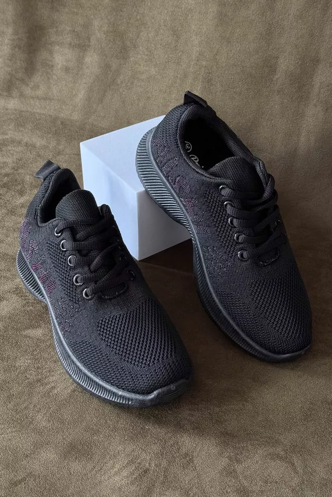 Купить Кроссовки женские текстиль, цвет черный, 243RA33-173 оптом - Фото №3