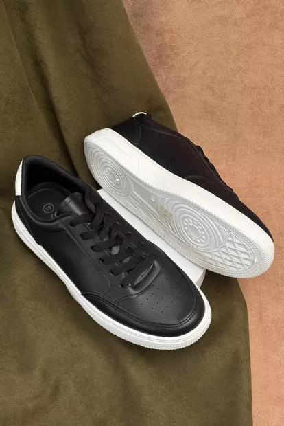 Кеды мужские, цвет черно-белый, 248RR198