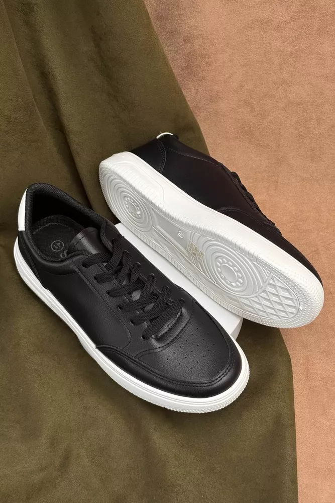 Купить Кеды мужские, цвет черно-белый, 248RR198 оптом - Фото №1