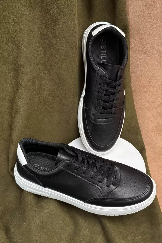 Купить Кеды мужские, цвет черно-белый, 248RR198 оптом - Фото №3