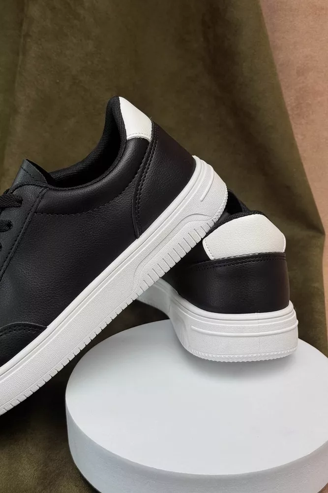 Купить Кеды мужские, цвет черно-белый, 248RR198 оптом - Фото №4