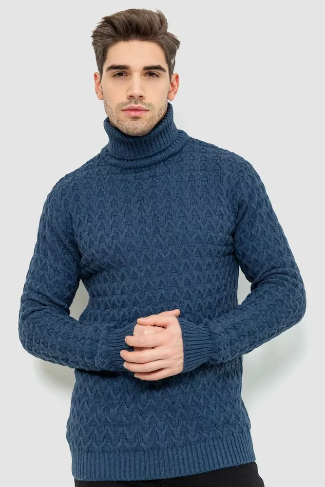 Купити Гольф чоловічий, колір джинс, 161R132 - Фото №1