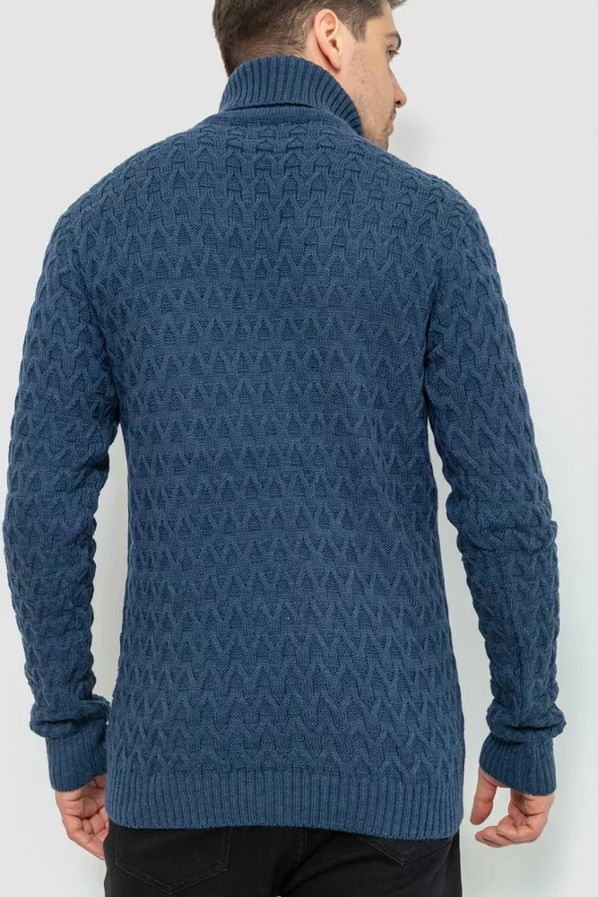 Купити Гольф чоловічий, колір джинс, 161R132 - Фото №4