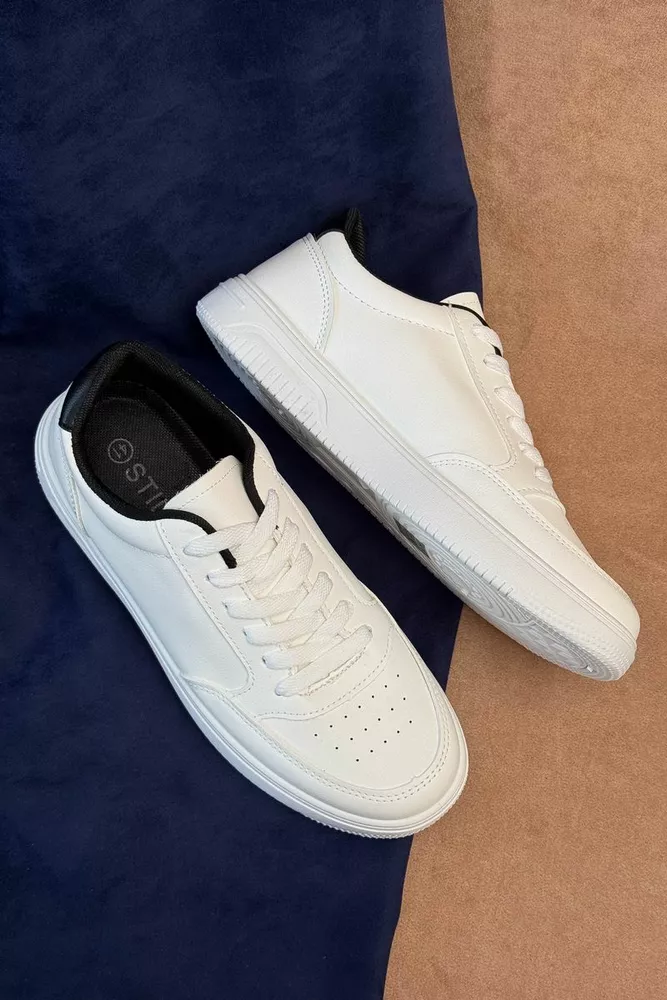 Купити Кеди чоловічі, колір біло-чорний, 248RR198 оптом - Фото №2