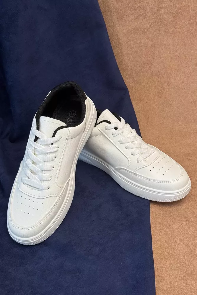 Купити Кеди чоловічі, колір біло-чорний, 248RR198 оптом - Фото №3