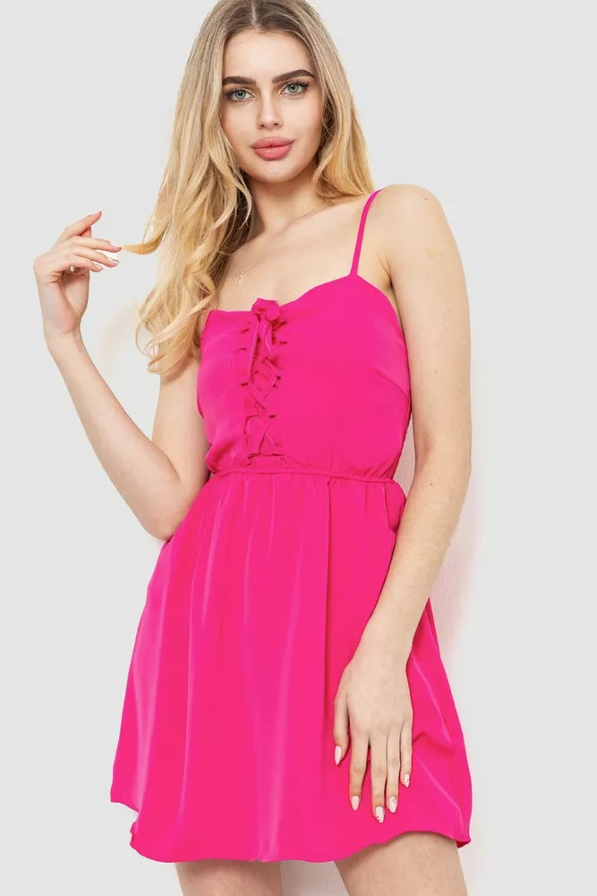 Купить Сарафан-комбинезон однотонный, цвет розовый, 129R1047-1 - Фото №1