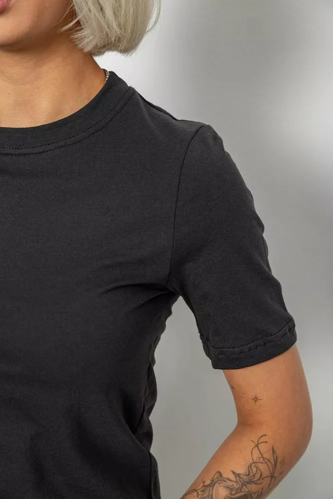 Купити Футболка жіноча однотонна, колір грифельний, 241R1800 - Фото №5