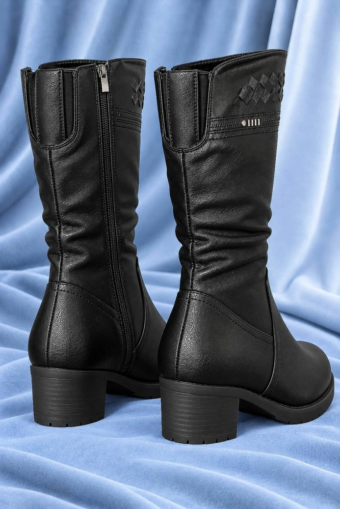 Купить Сапоги женские зимние на меху, цвет черный, 243R12006 - Фото №4