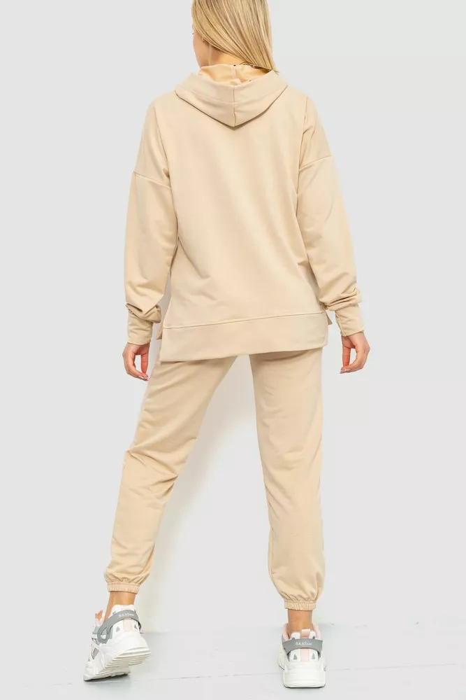 Купити Спорт костюм жіночий, колір світло-бежевий, 241R15133 - Фото №4