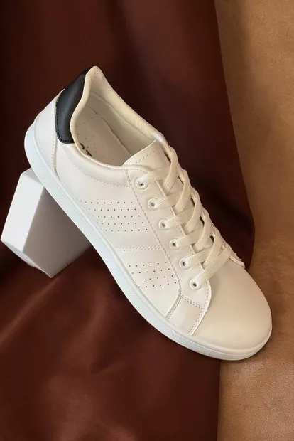 Кеди чоловічі, колір біло-чорний, 248RR218