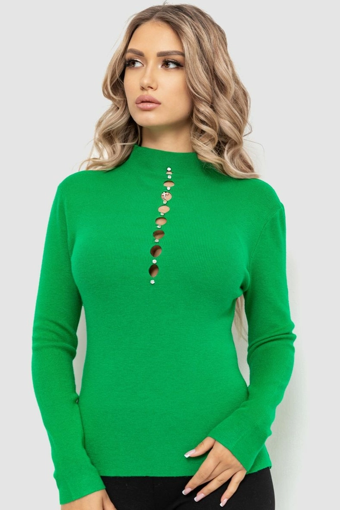 Купити Кофта жіноча ошатна, колір зелений, 204R039 - Фото №1