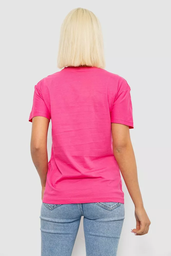 Купить Футболка женская с принтом, цвет розовый, 244R2802 - Фото №4