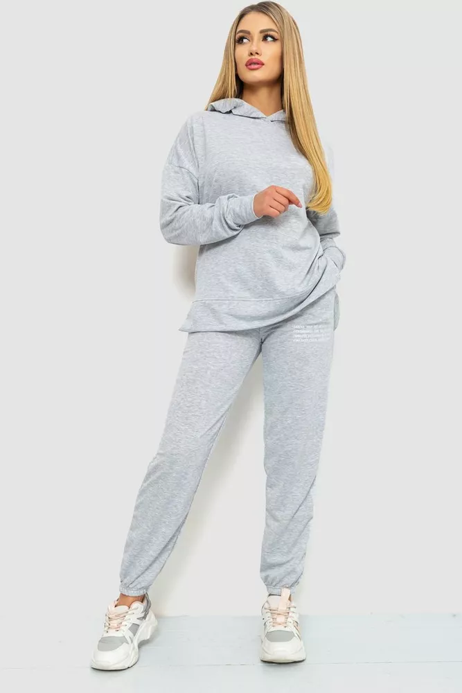 Купити Спорт костюм жіночий, колір світло-сірий, 241R15133 - Фото №1