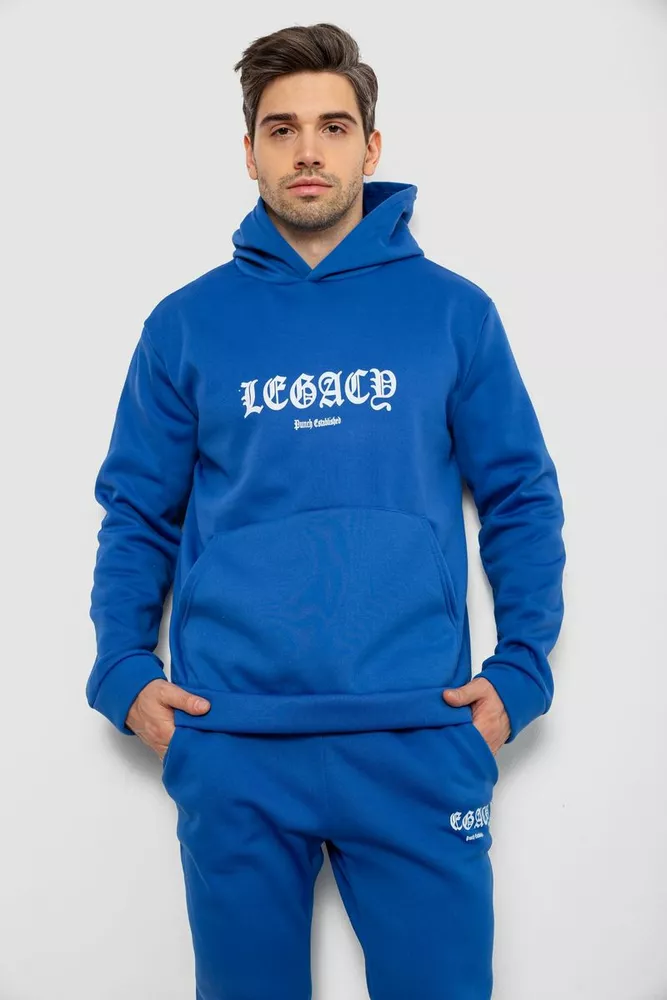 Купить Спортивный костюм мужской на флисе, цвет электрик, 238R57046 - Фото №2