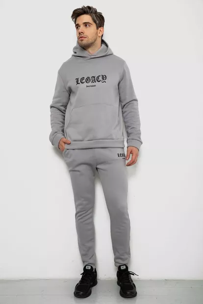 Спортивний костюм чоловічий на флісі, колір сірий, 238R57046