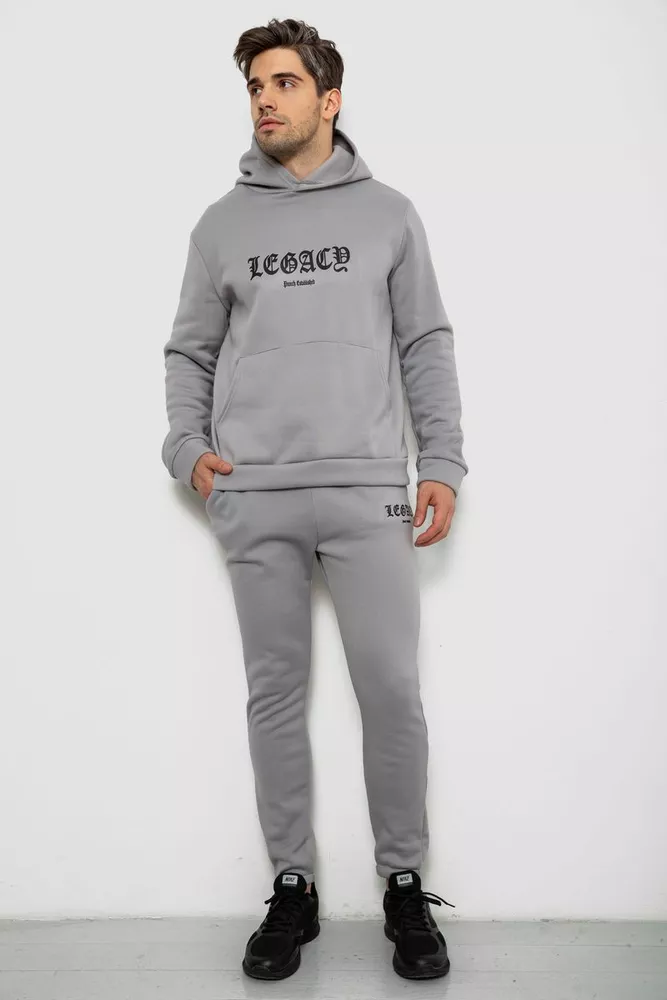 Купити Спортивний костюм чоловічий на флісі, колір сірий, 238R57046 - Фото №1