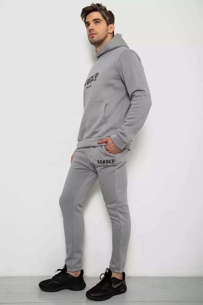 Купити Спортивний костюм чоловічий на флісі, колір сірий, 238R57046 - Фото №3
