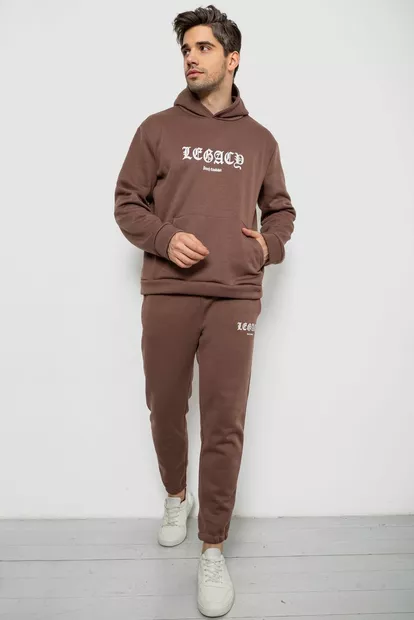 Спортивный костюм мужской на флисе, цвет мокко, 238R57046