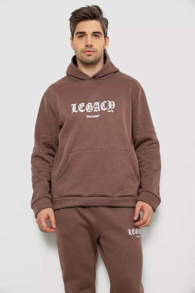Купить Спортивный костюм мужской на флисе, цвет мокко, 238R57046 - Фото №2