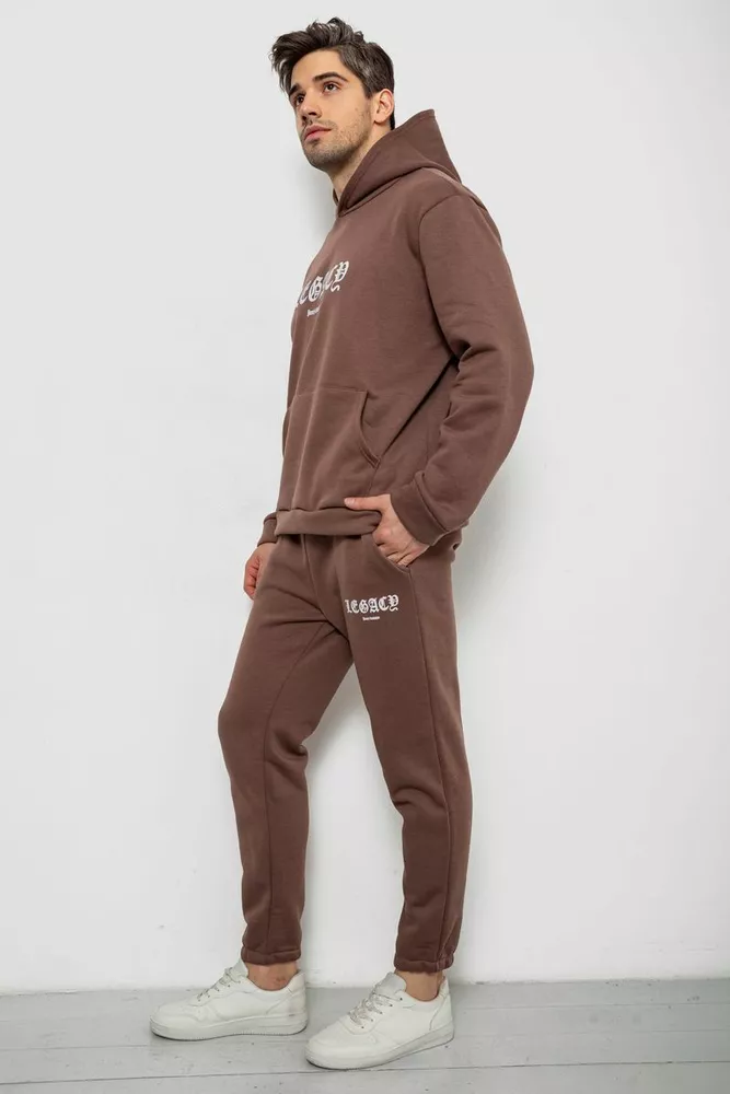 Купить Спортивный костюм мужской на флисе, цвет мокко, 238R57046 - Фото №3