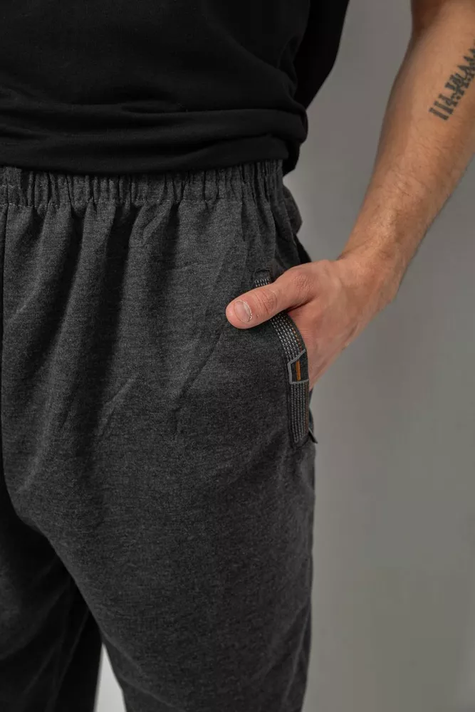 Купити Шорти чоловічі однотонні, колір темно-сірий, 244R6742 - Фото №5