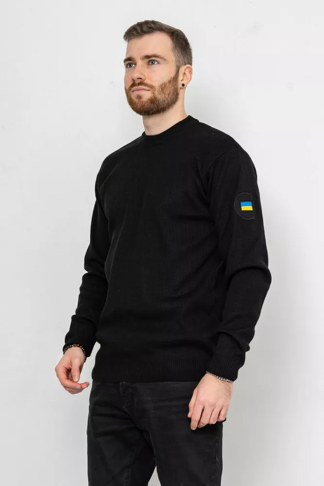 Купити Светр чоловічий, колір чорний, 161R120 - Фото №1