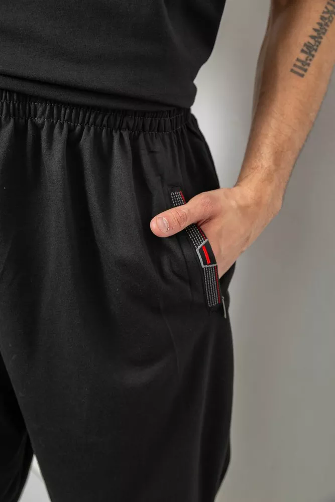 Купить Шорты мужские однотонные, цвет черный, 244R6742 - Фото №5